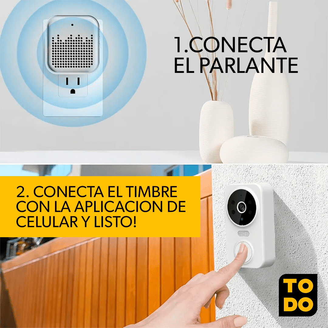 Timbre Camara Wifi🚨 + Alarma + Microfono + Grabación