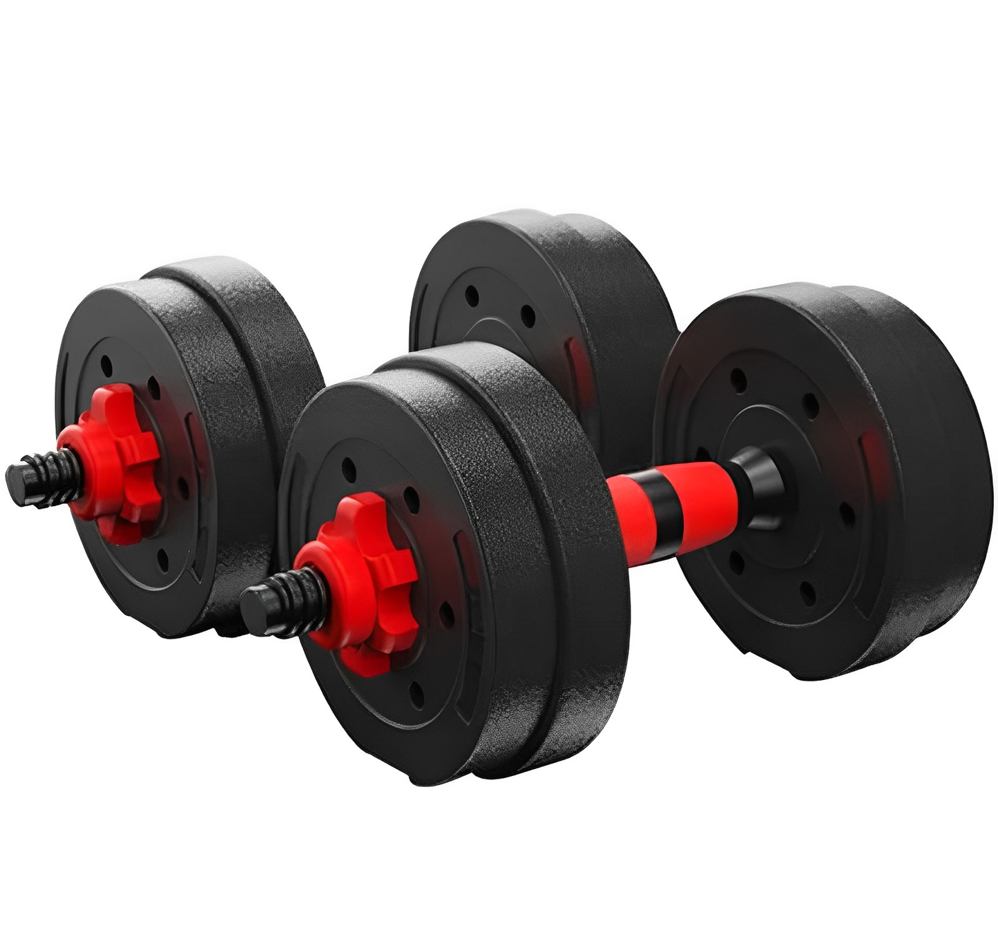Kit Mancuernas 20 Kilos + Barra Extensora De 40 Cm Acolchada