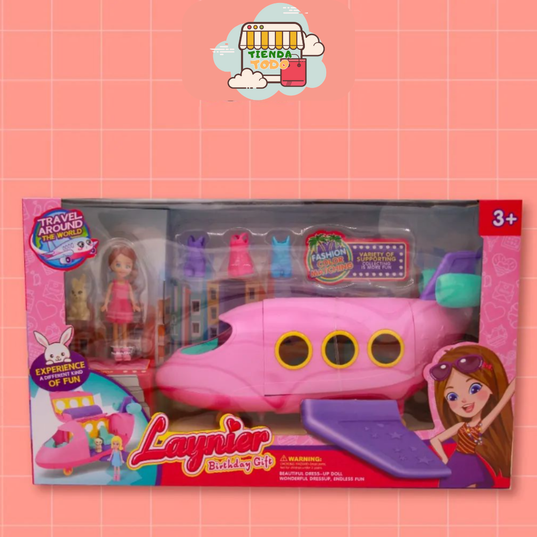 ¡OFERTA PRENAVIDAD! Avión Para Niñas Con Accesorios, Muñeca Y Mascota ✈😍