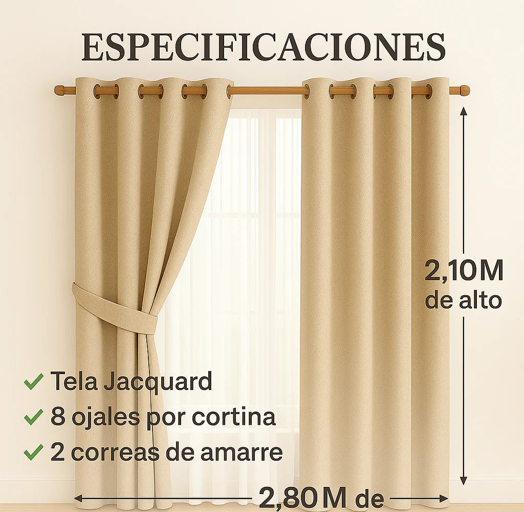 Cortinas jacuard x2