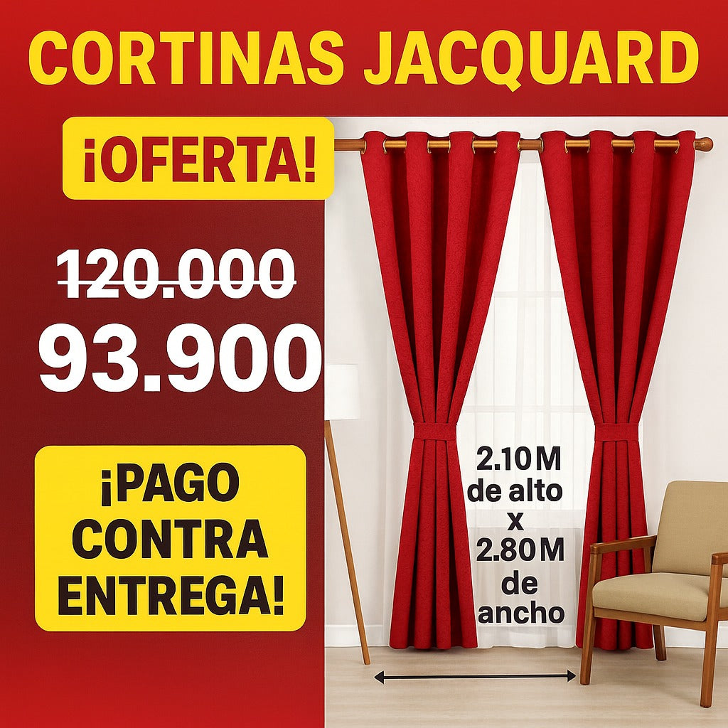 Cortinas jacuard x2