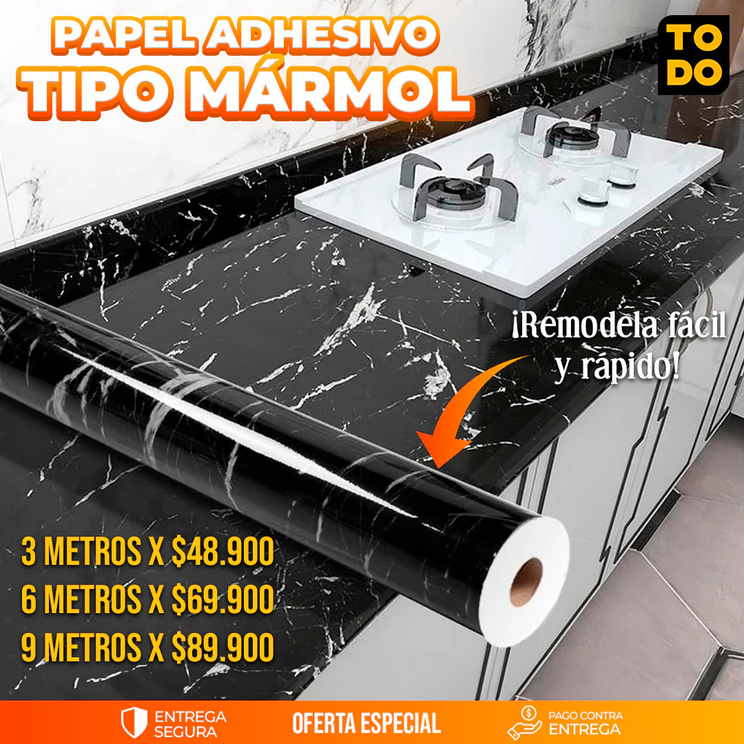 Papel Adhesivo Tipo Marmol