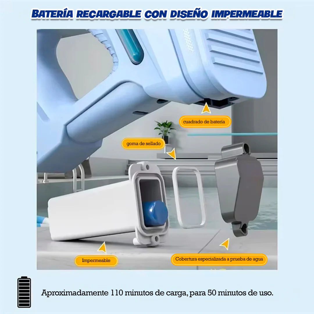 PISTOLA DE AGUA ELÉCTRICA (Chorros Hasta 10 Metros)