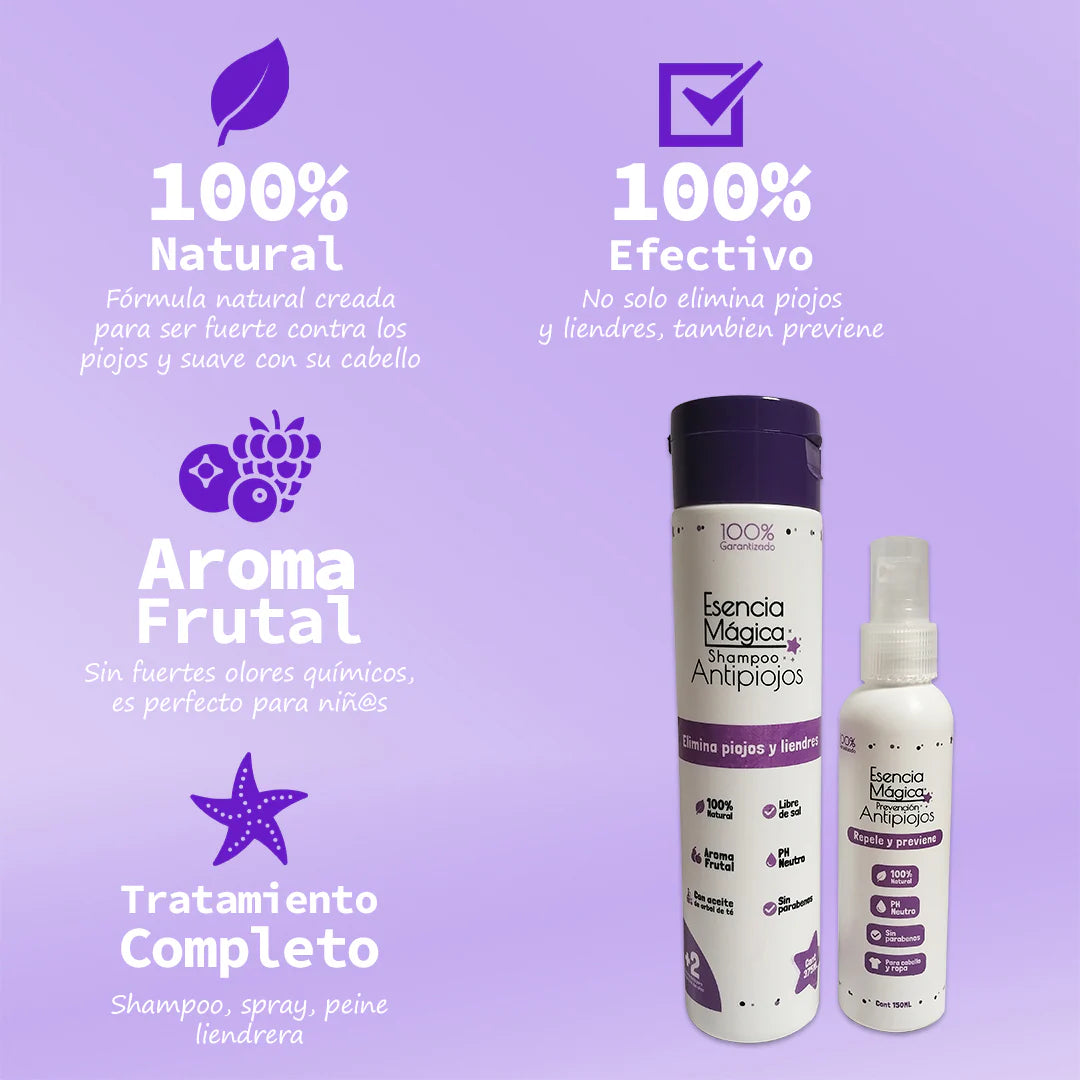 Tratamiento antipiojos 100% natural