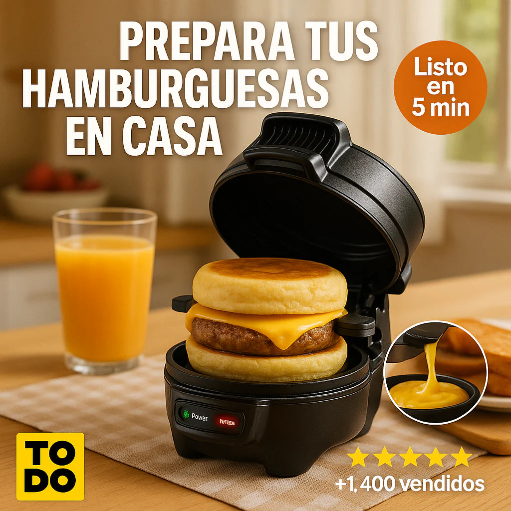 Prepara Burguers y Sanduches deliciosos en 5 minutos sin ensuciar tu cocina