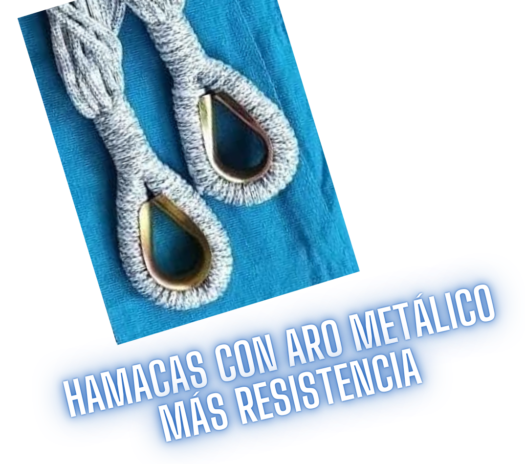 Hamaca Estilo San Juanera + Aros Metálicos