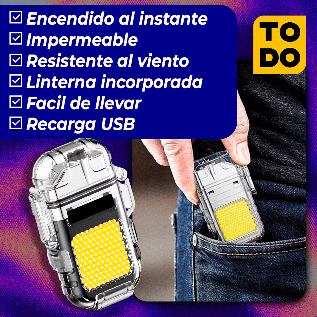 Encendedor Recargable con linterna