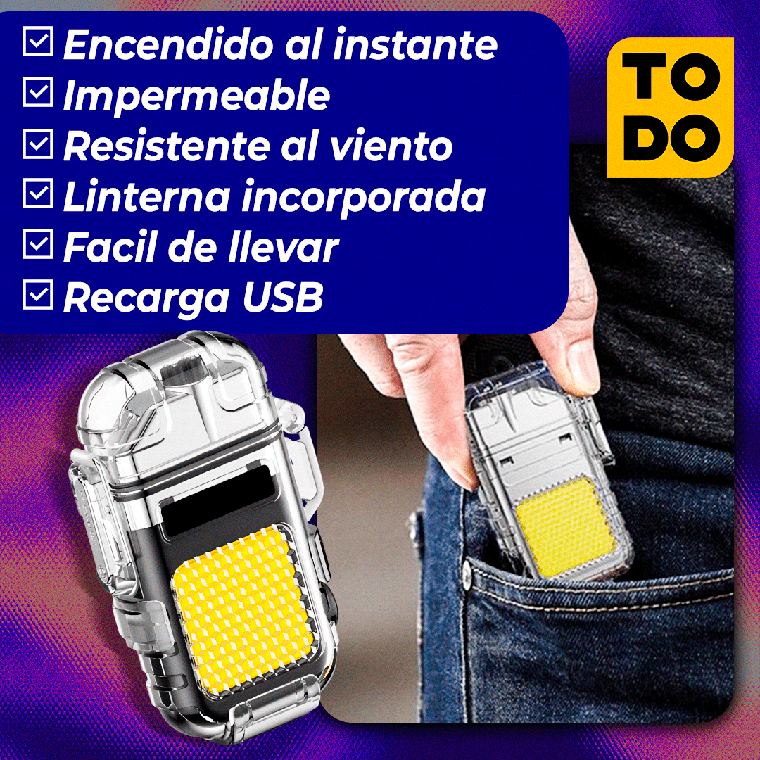 Encendedor Recargable con linterna