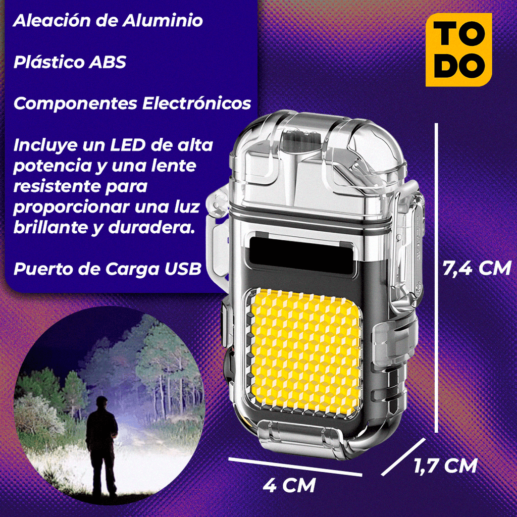 Encendedor Recargable con linterna