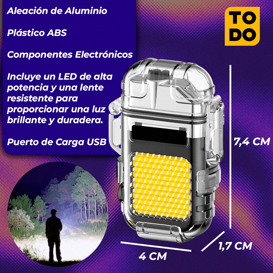 Encendedor Recargable con linterna