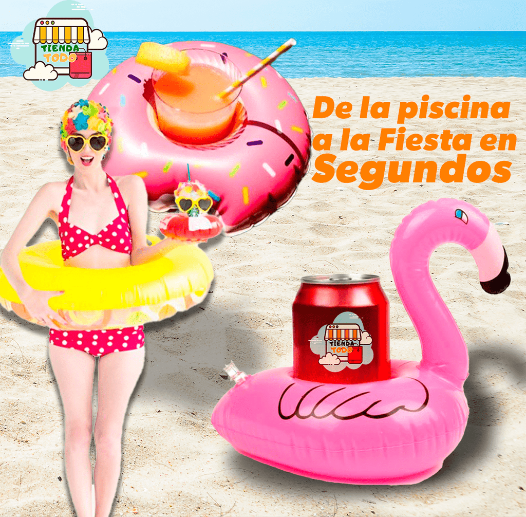 Toma Tus Bebidas a lo Americano [Porta Vasos Inflable - Set x 8]