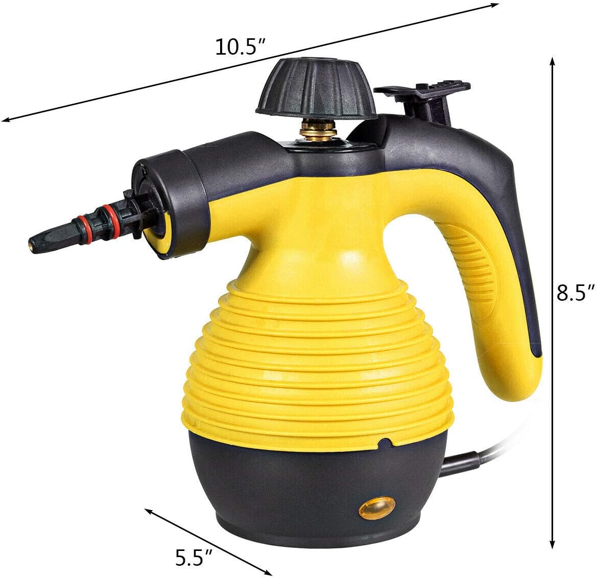 AUGIENB Limpiador de vapor de mano portátil 900-1050W 360ml Tanque de agua  con 9 accesorios multifunción para cocina Windows Coche