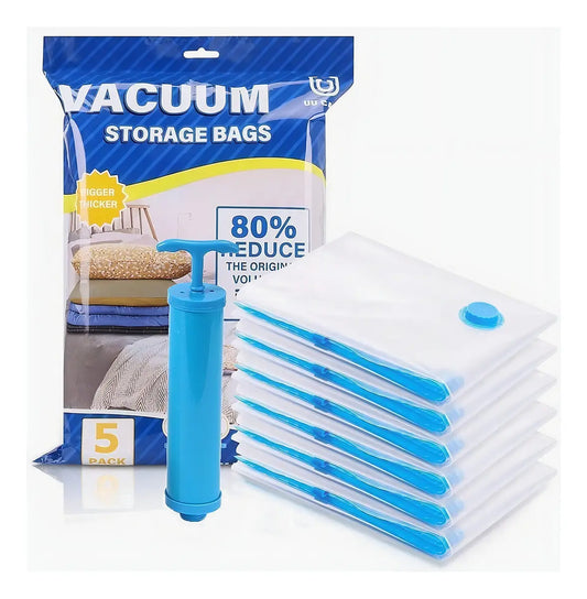Bolsas Vacio Pack x5 + Bomba para Sellado