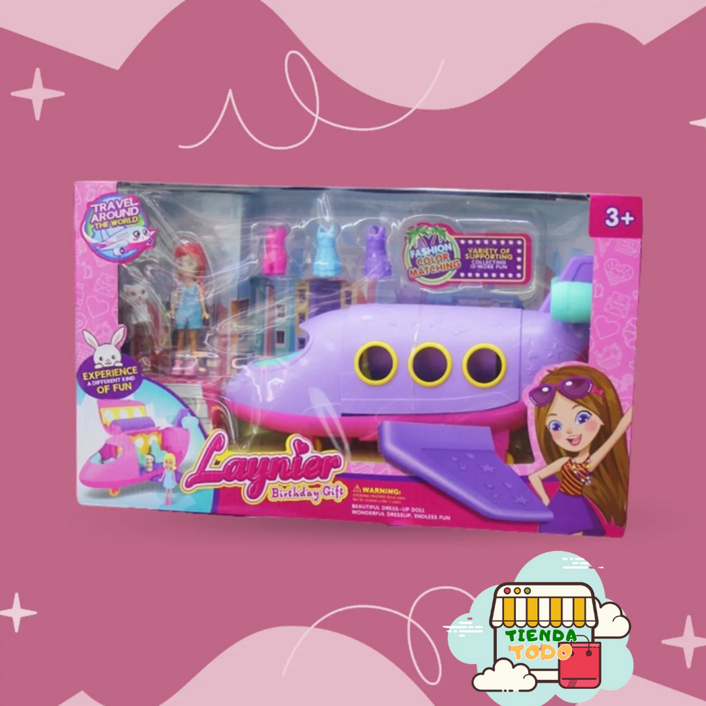 ¡OFERTA PRENAVIDAD! Avión Para Niñas Con Accesorios, Muñeca Y Mascota ✈😍