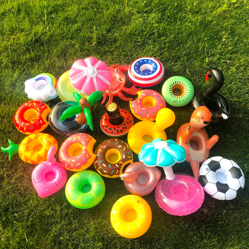 Toma Tus Bebidas a lo Americano [Porta Vasos Inflable - Set x 8]