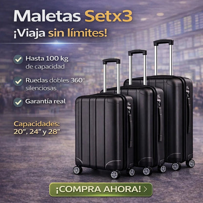 Set x 3 Maletas de Viaje