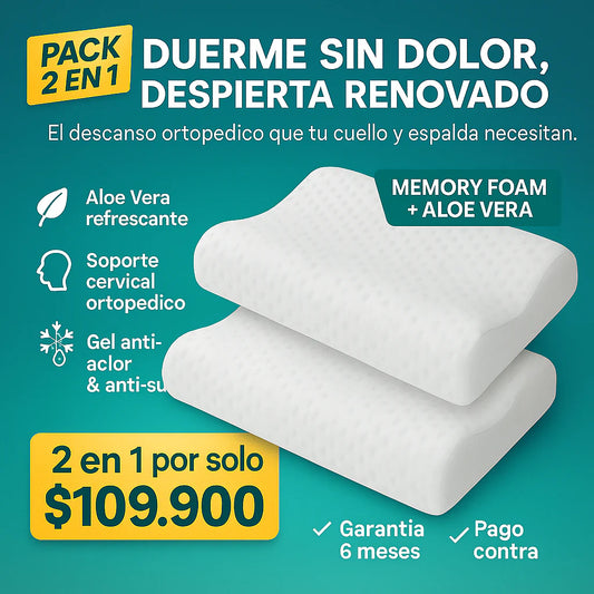 Almohada Aloe Ortopedica Memory Pillow