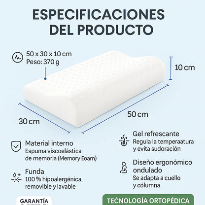 Almohada Aloe Ortopedica Memory Pillow