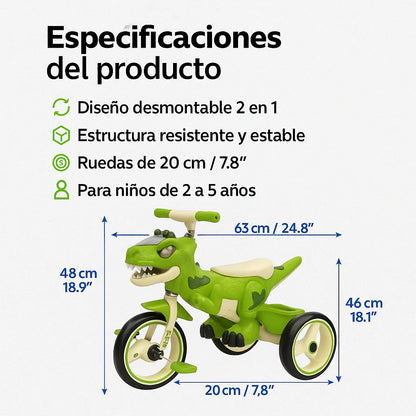 Triciclo Bicicleta Dinosaurio