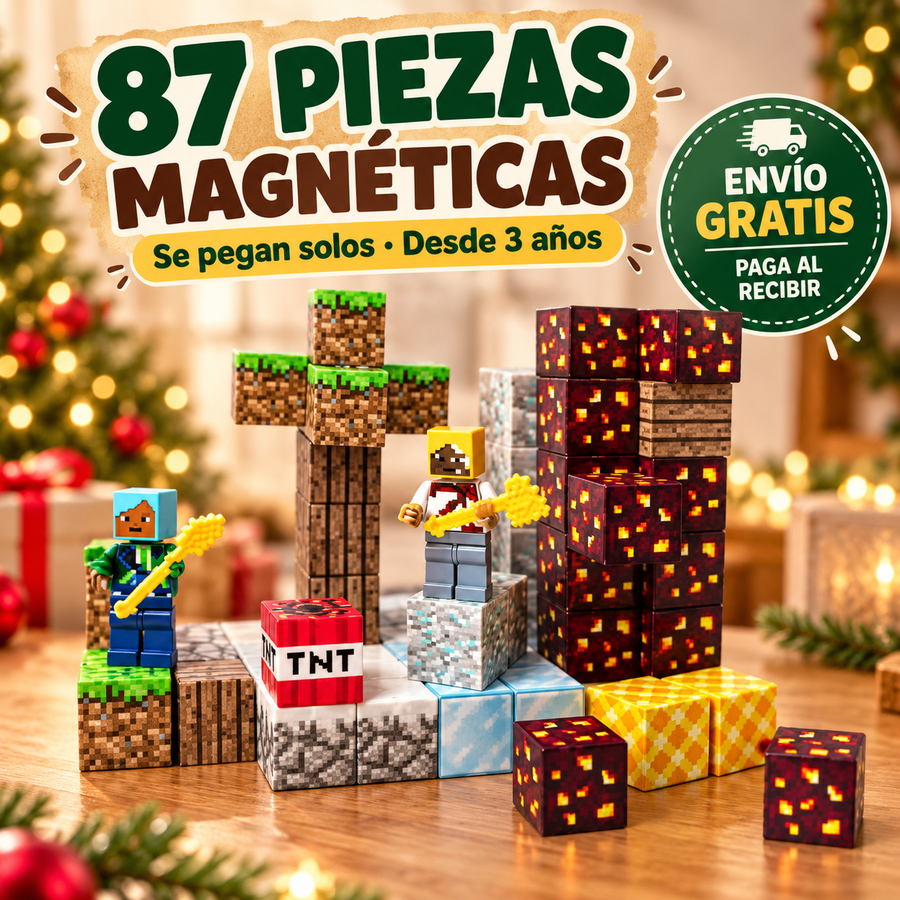 Bloques magnéticos pixel 87 piezas