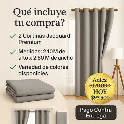 Cortinas jacuard x2