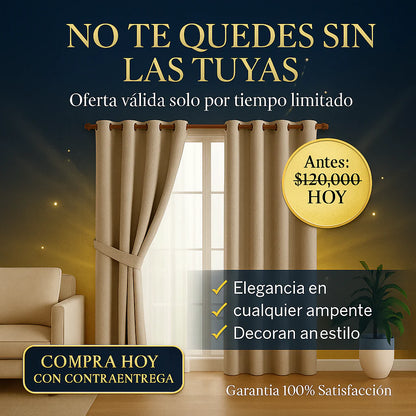 Cortinas jacuard x2