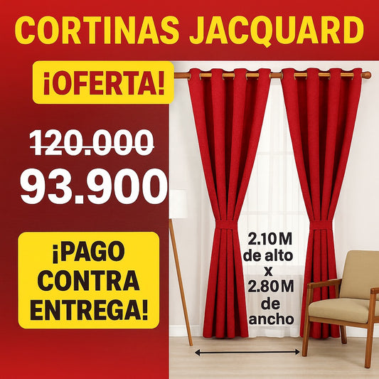 Cortinas jacuard x2