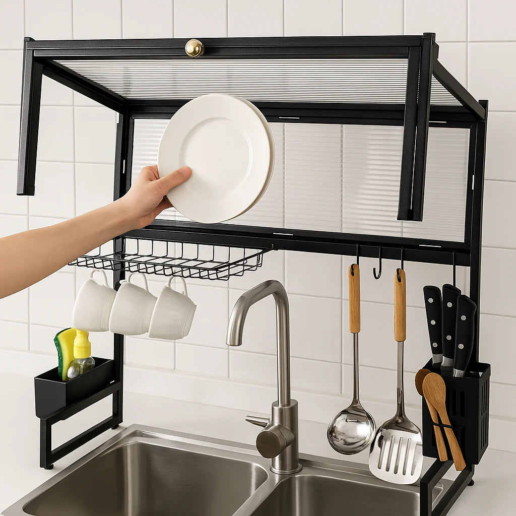 Escurridor De Loza Con Tapa Un Nivel