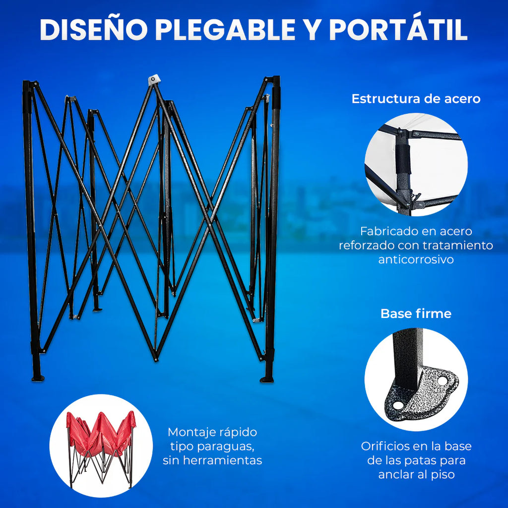 Carpa de 3 x 3 [Estructura Resistente]