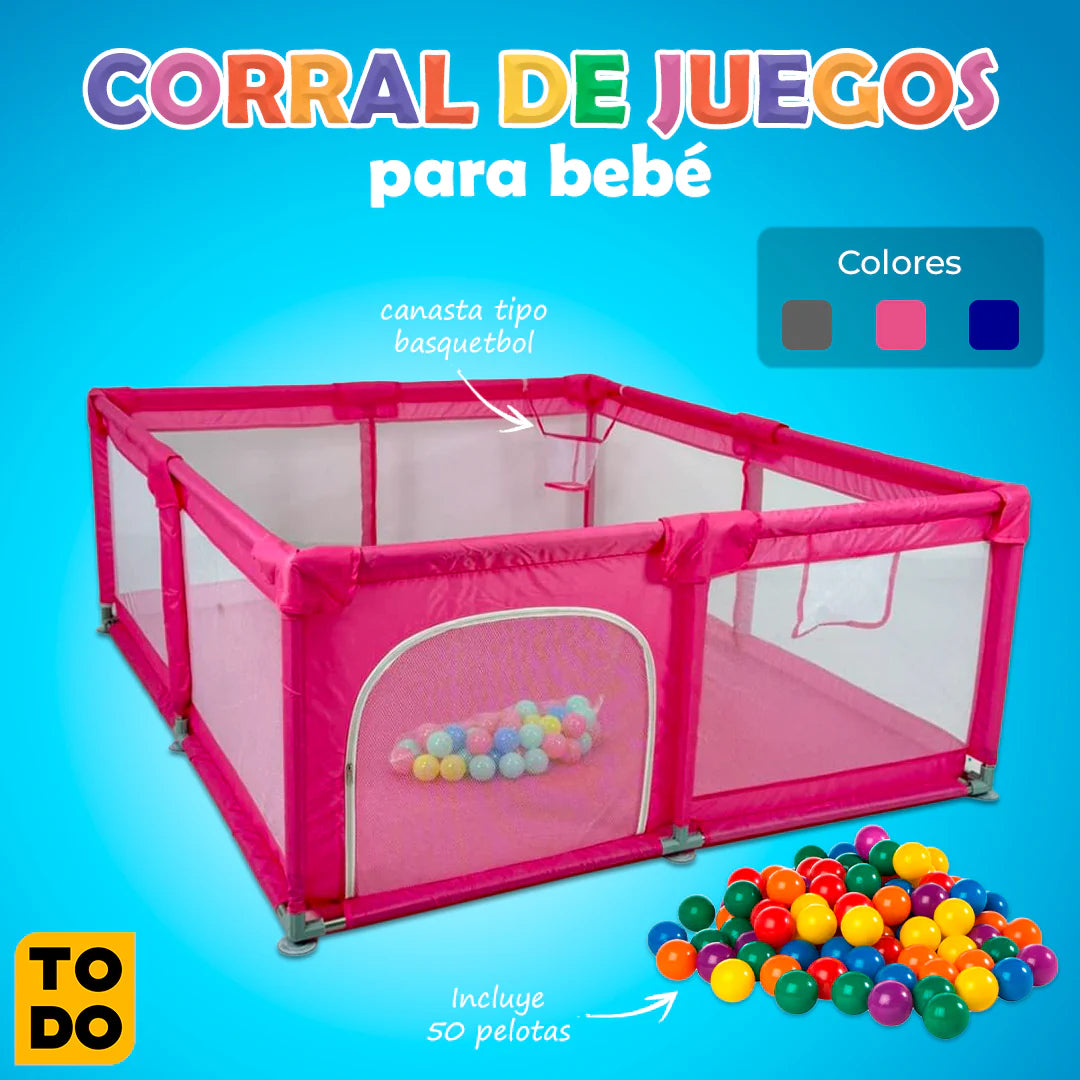 Corral de juegos [+50 pelotas + Maletin]
