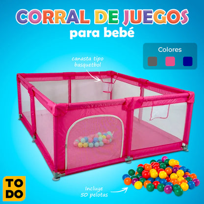 Corral de juegos [+50 pelotas + Maletin]