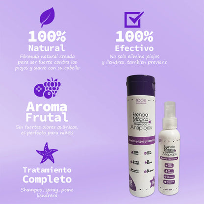Tratamiento antipiojos 100% natural