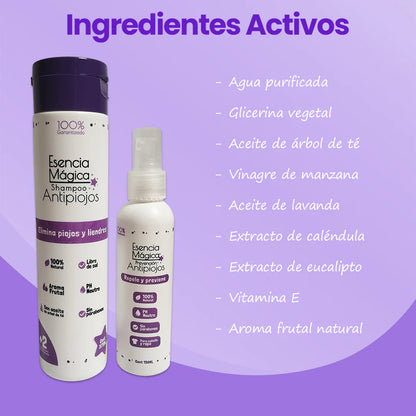 Tratamiento antipiojos 100% natural