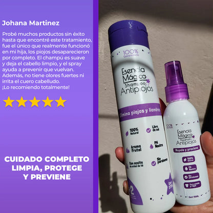 Tratamiento antipiojos 100% natural