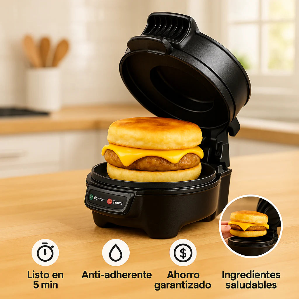Prepara Burguers y Sanduches deliciosos en 5 minutos sin ensuciar tu cocina