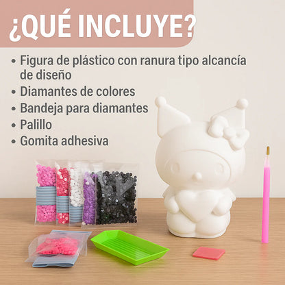 Alcancía Kawaii con Diamantes 3D [Quincena]