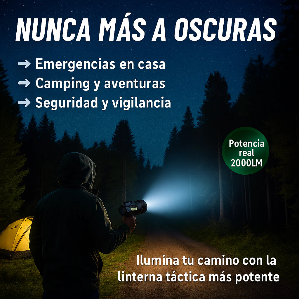 Linterna Largo Alcance Hextul Recargable