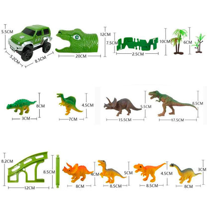 JUEGO PISTA DE DINOSAURIO GRANDE +240 PIEZAS (INCLUYE DINOSAURIOS)