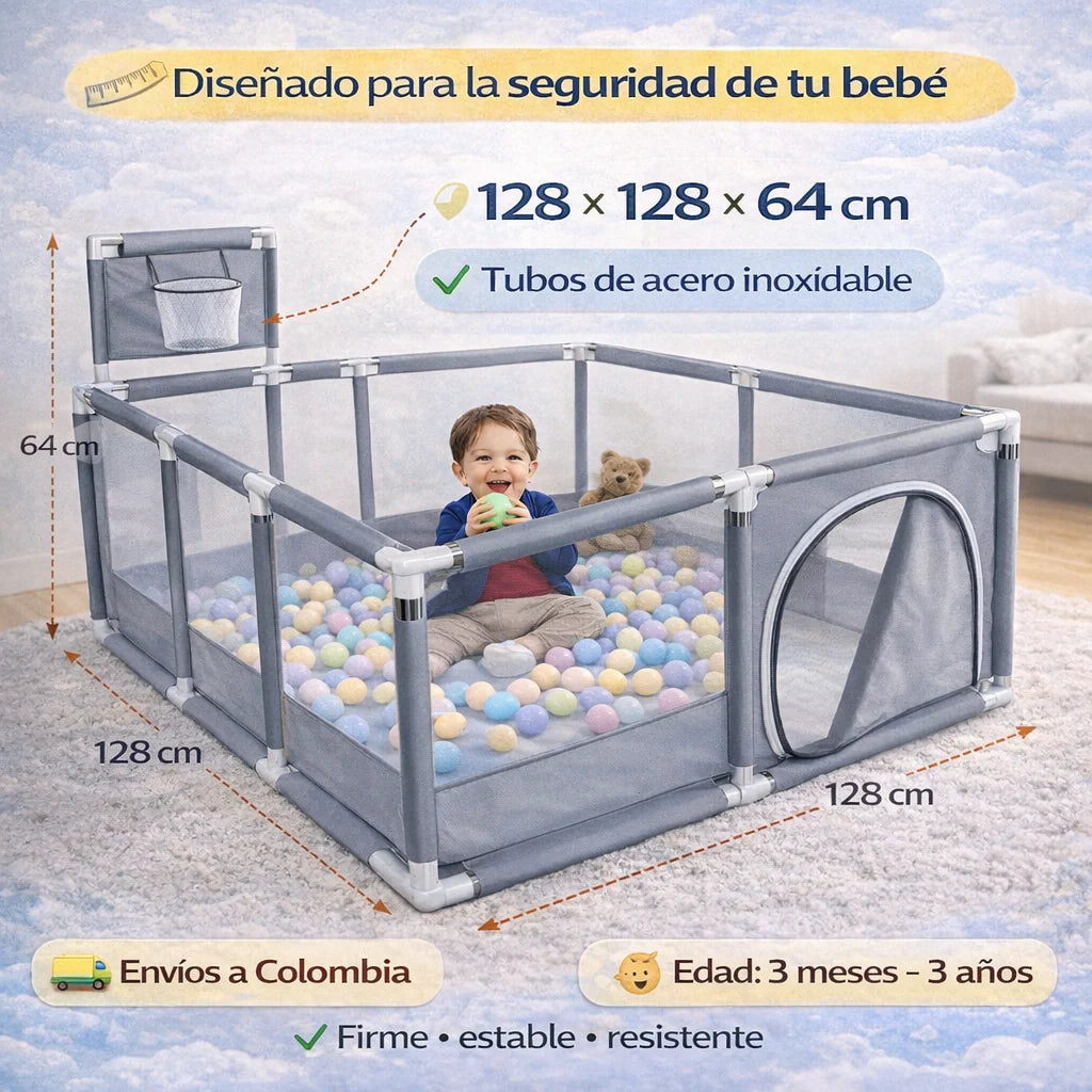 Parque Infantil Cuadrado 30 Pelotas