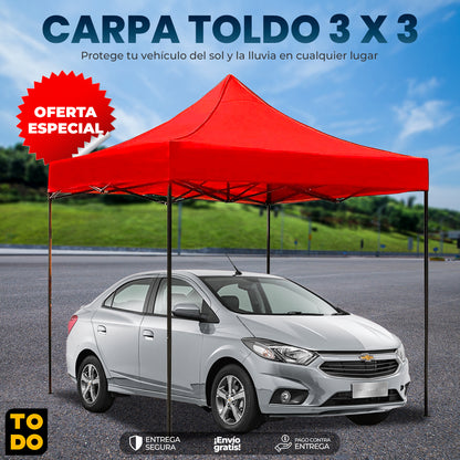 Carpa de 3 x 3 [Estructura Resistente con 2 Años de Garantía]