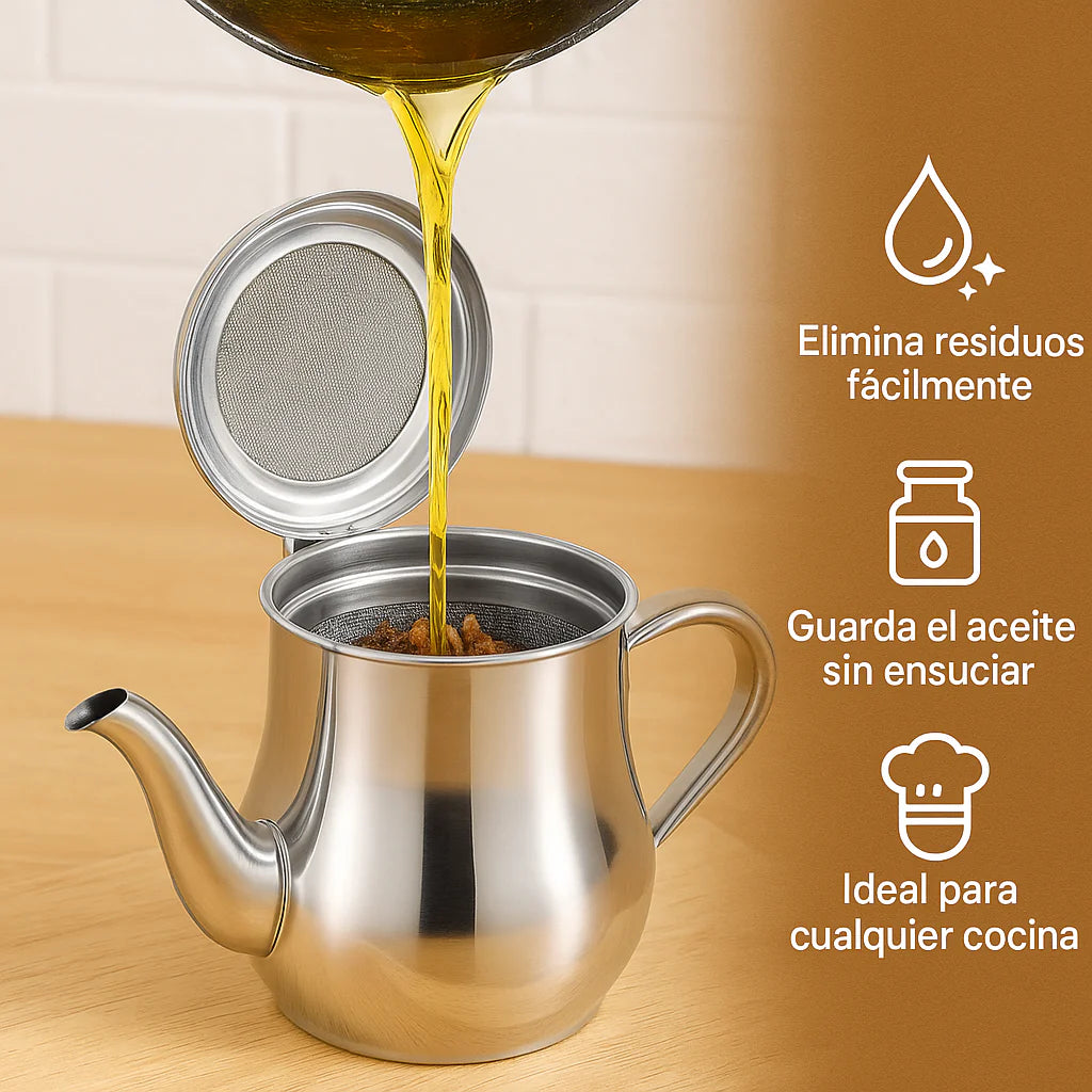 Recicla el Aceite Que Usas Comida Tras Comida (Olla de 48 Onzas)