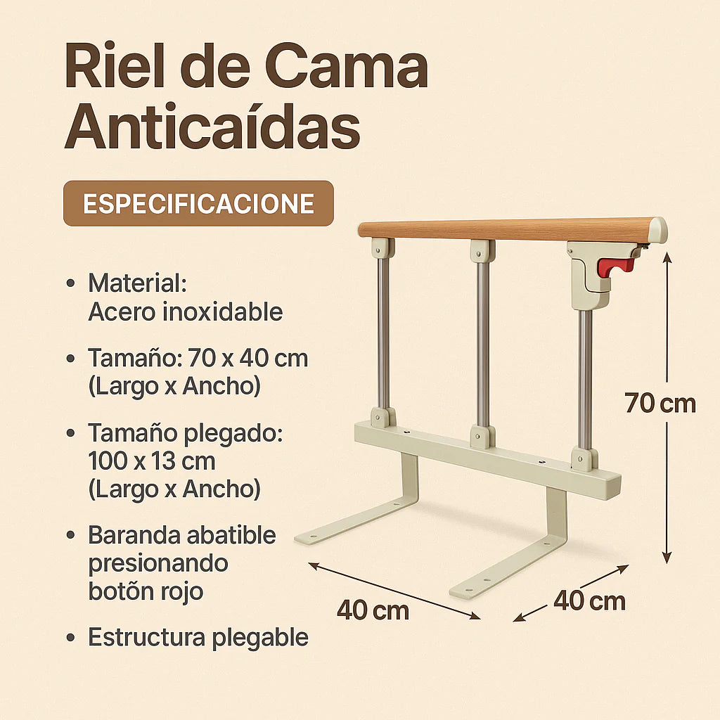 "Rieles De Cama Para Adultos Mayor