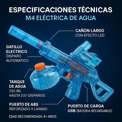 "Pistola Rifle De Agua Con Luz "