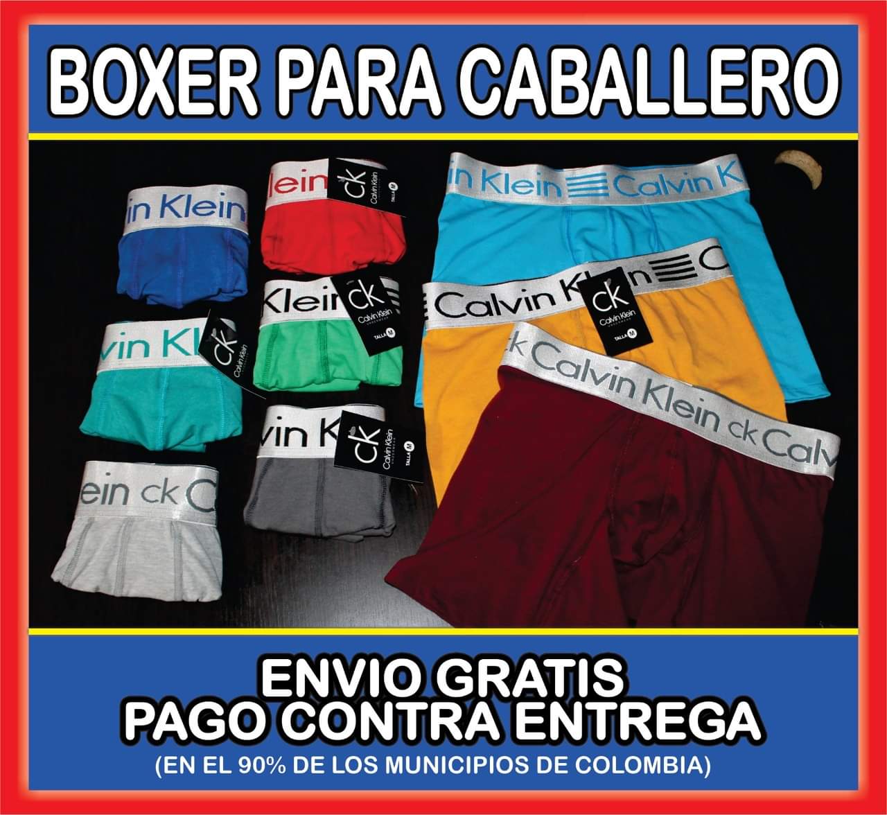Calzoncillos de boxer para hombre personalizados Colombia
